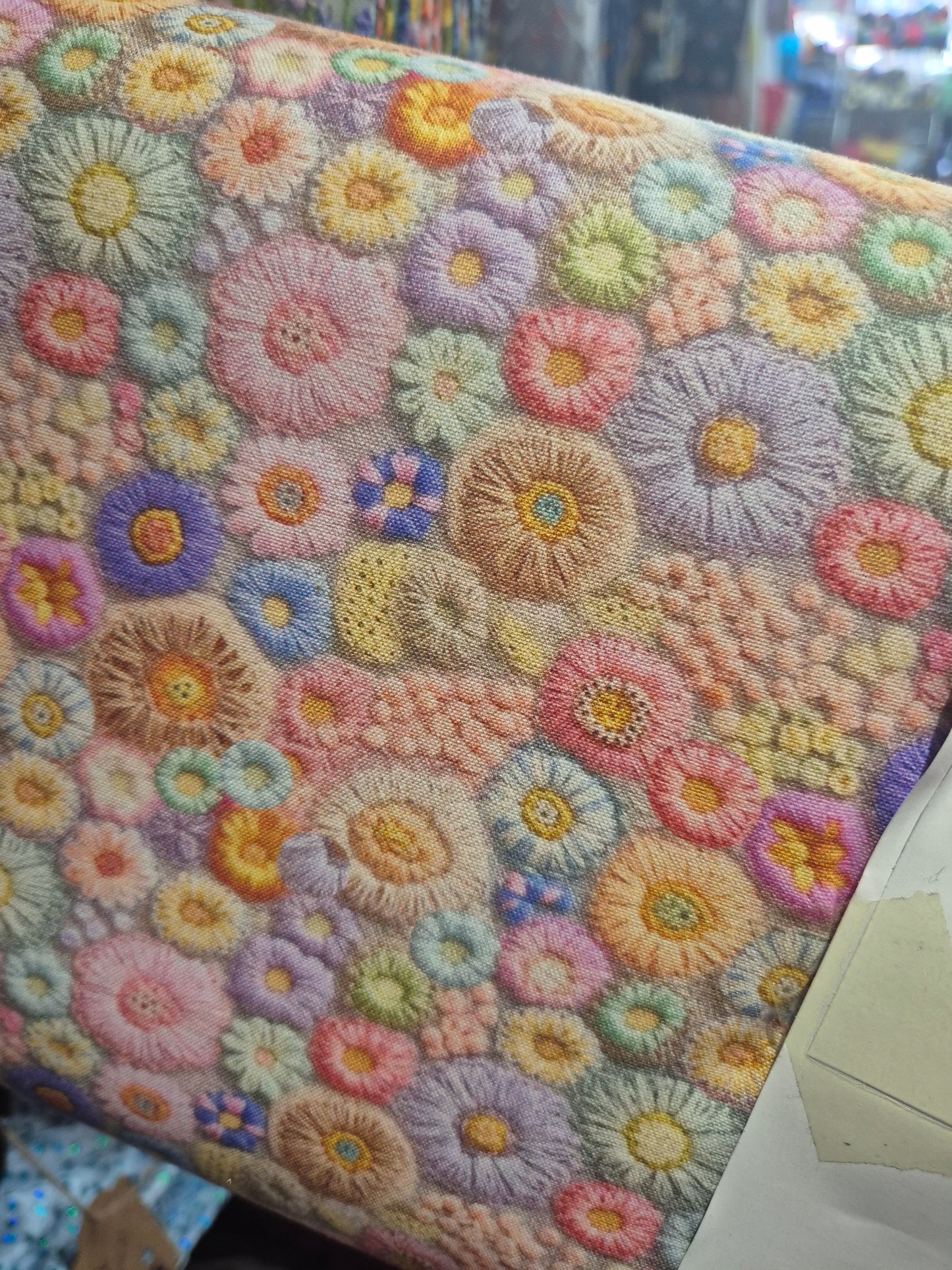 100% cotton 3D pastel Crochet Flowers