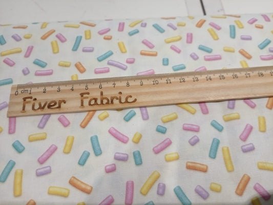 100% cotton sprinkles white