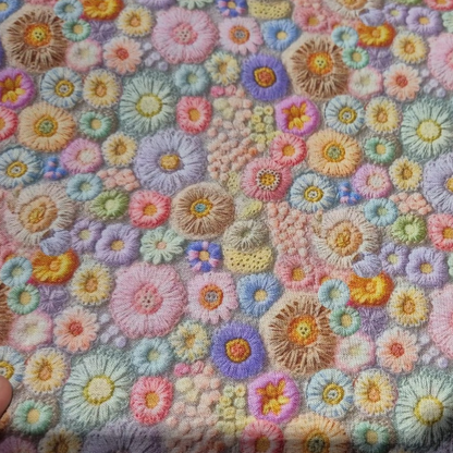 100% cotton 3D pastel Crochet Flowers