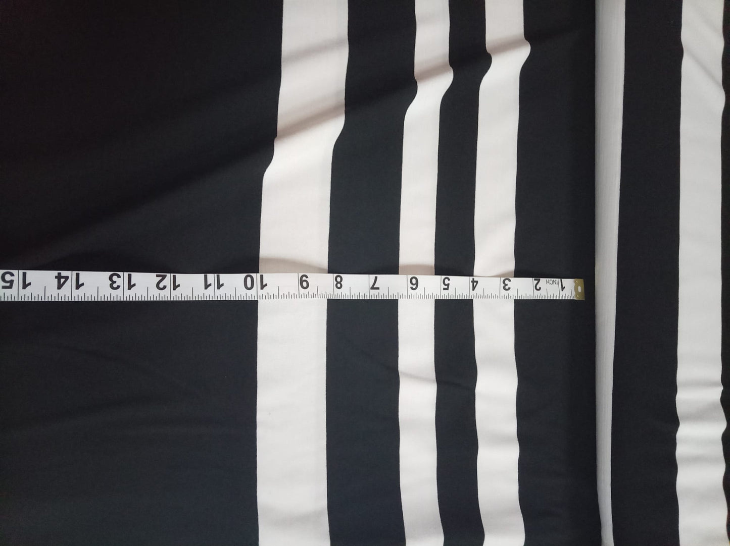 Black with some white stripes cotton jersey