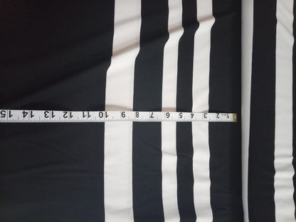 Black with some white stripes cotton jersey