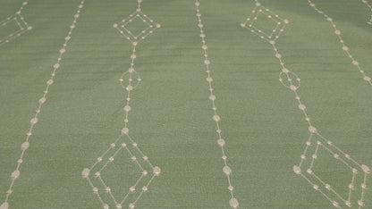 Reversible green curtain fabric