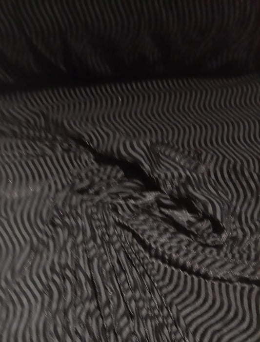 Burnout velour velvet - black waves