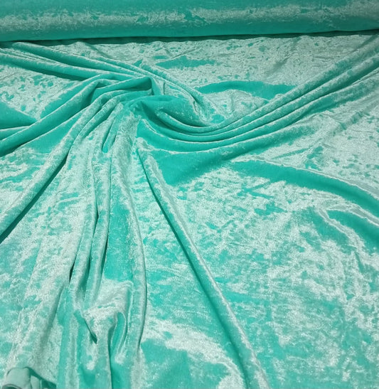 Turquoise crushed velvet