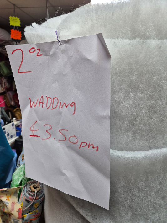 2oz wadding 150cm wide