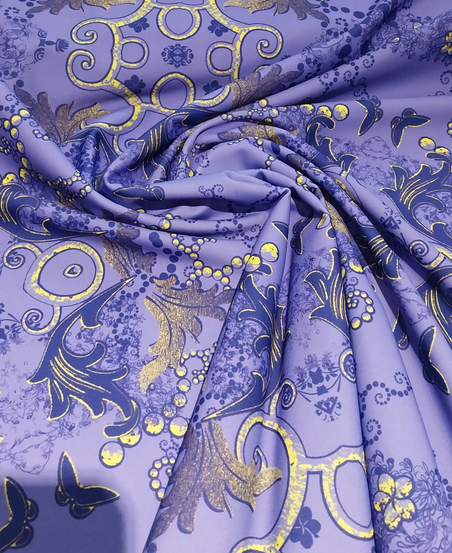 Butterflies light purple lycra