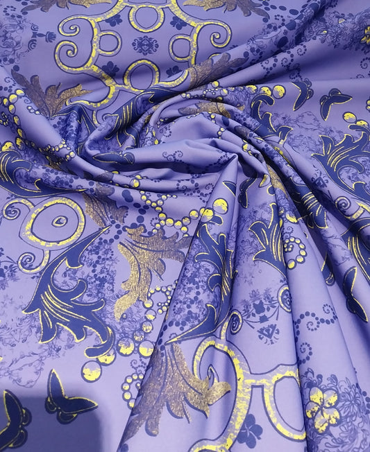 Butterflies light purple lycra
