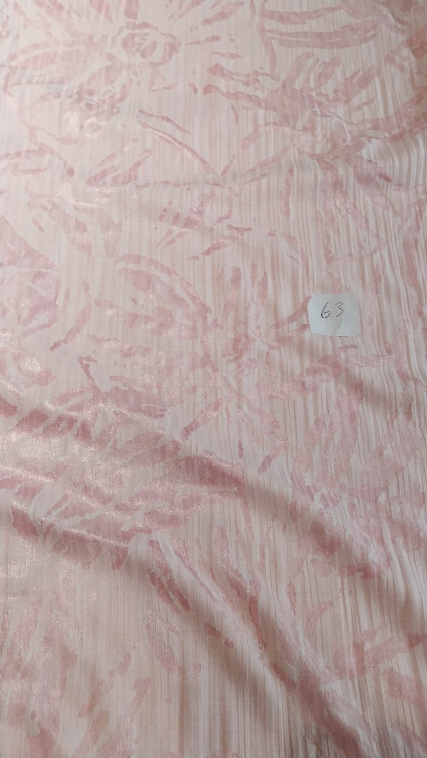 Number 63 pink semi see through 3m