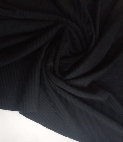 Black ribbed jersey