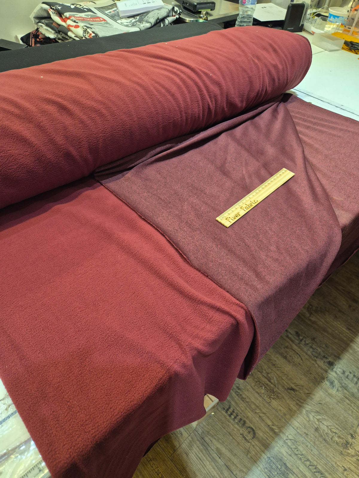Wine microfleece sweatshirt