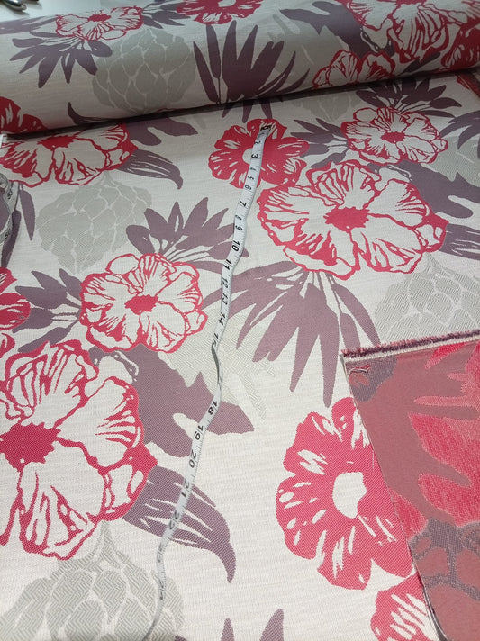 Large floral upholstery