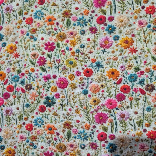 100% cotton 3D Meadow