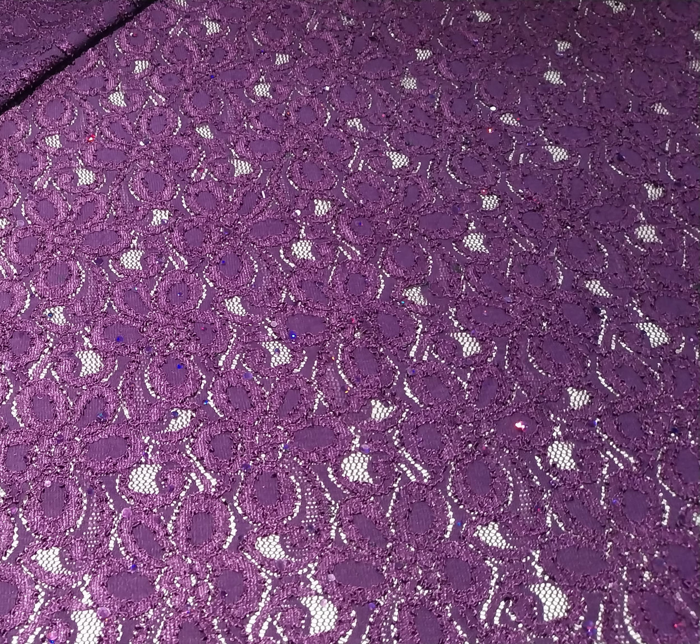 Purple sparkle lace