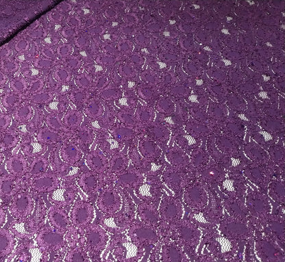 Purple sparkle lace
