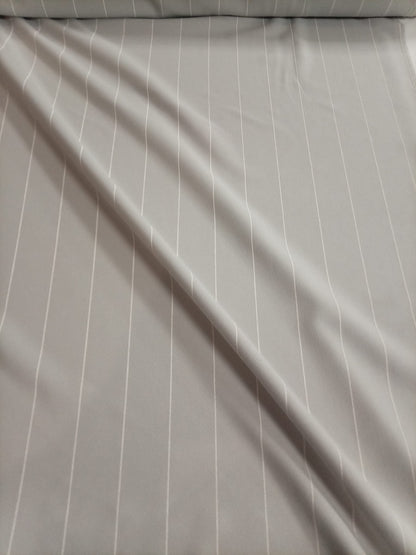 Grey stripped Scuba Crepe