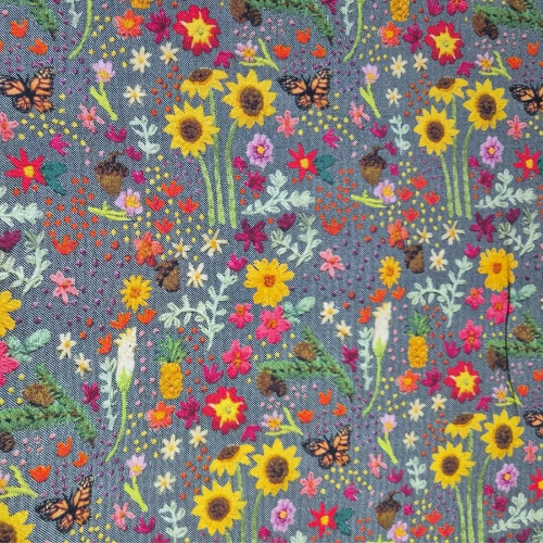 100% cotton 3D Spring Garden