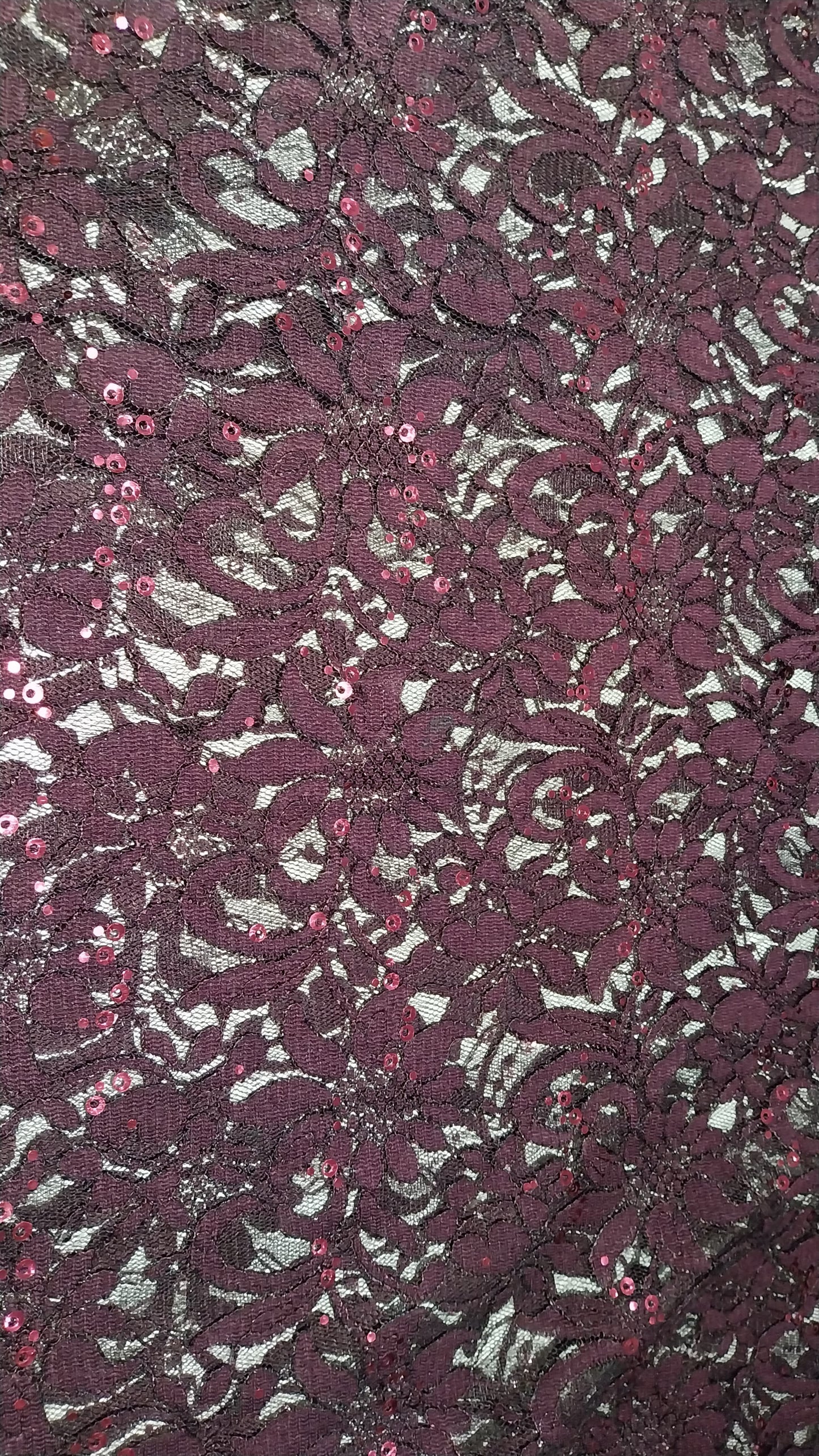 Plum Sequin Lace