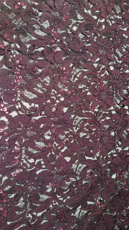 Plum Sequin Lace