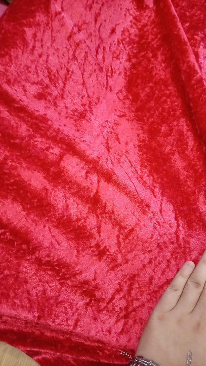 Red crushed Velvet