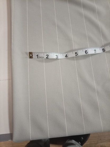 Grey stripped Scuba Crepe