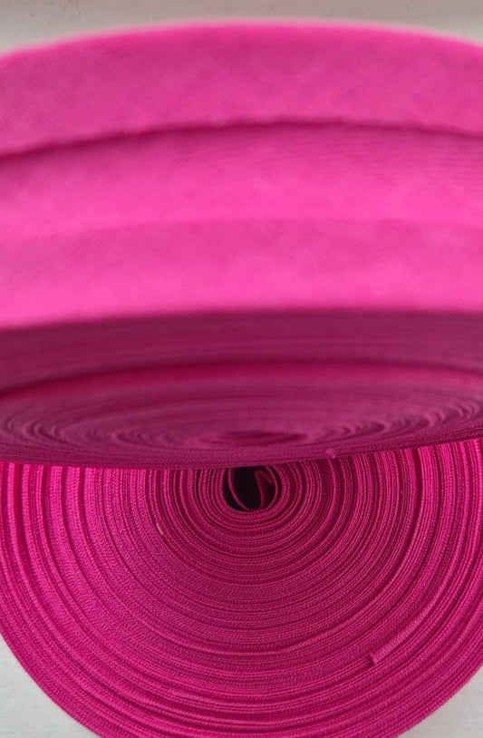100% cotton bias binding hot pink