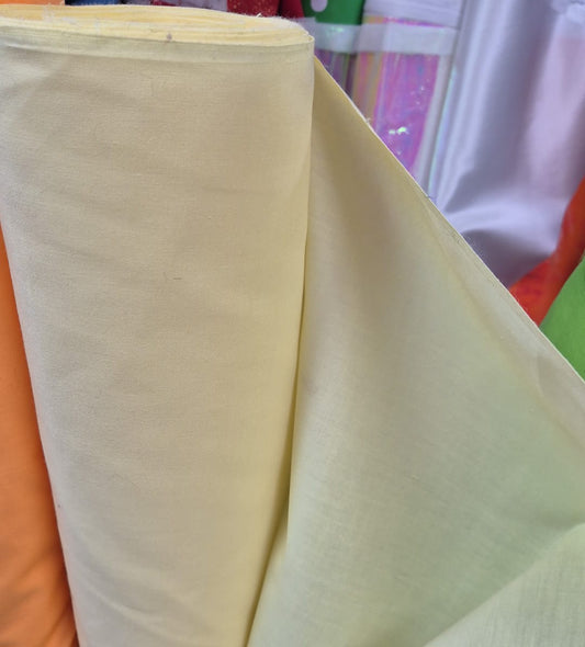 Polycotton - Pale Yellow