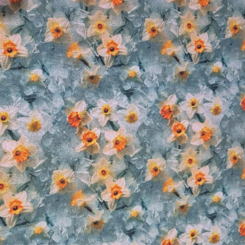100% cotton 3D Daffodils