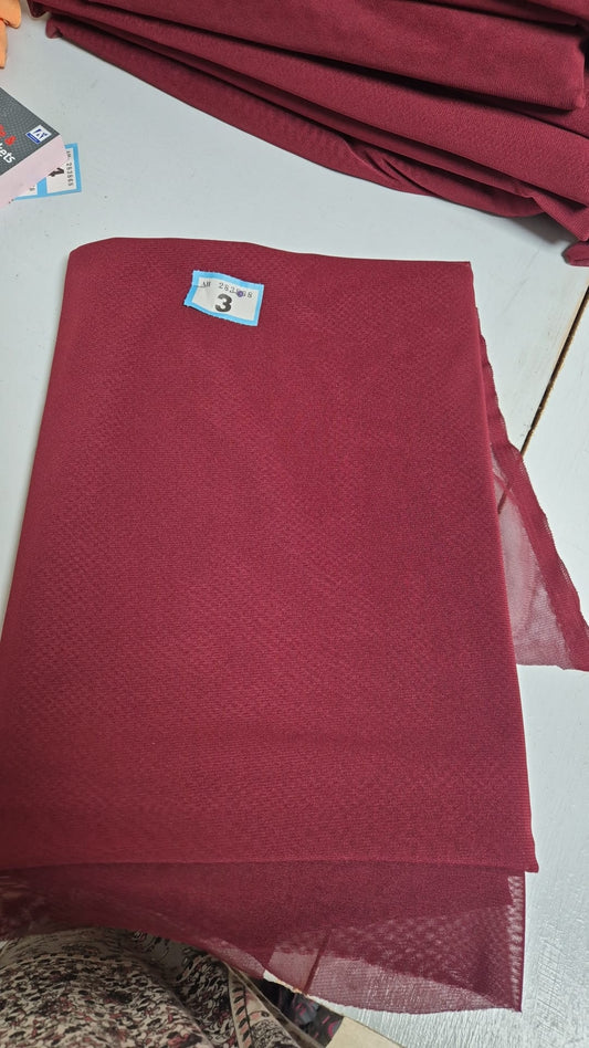 Number 3 burgundy power mesh 3m