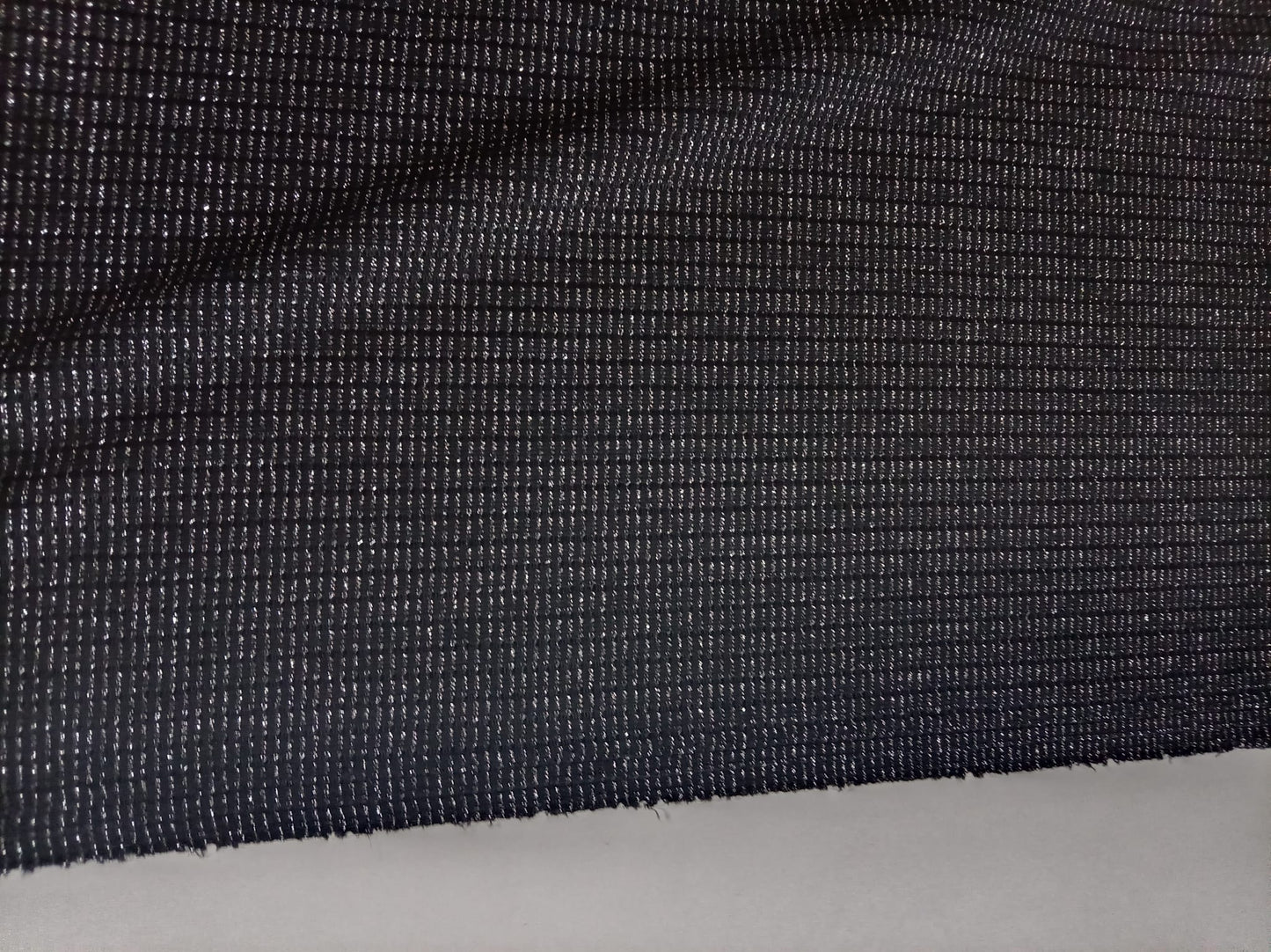 Black with silver metallic thread