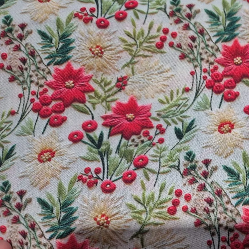 100% cotton 3D Fresh Flowers