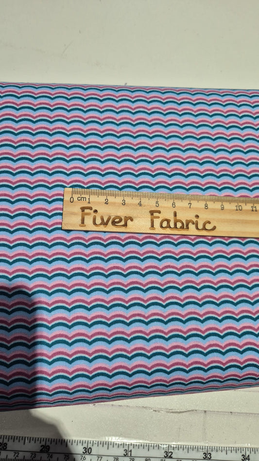 100% cotton multi zig zag